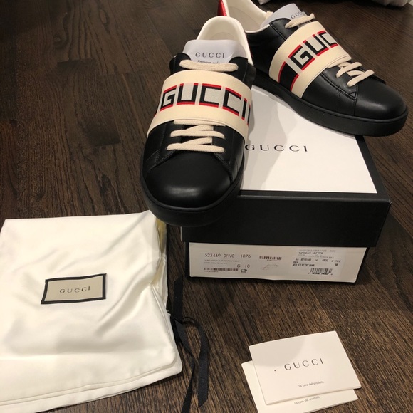 gucci black ace sneakers